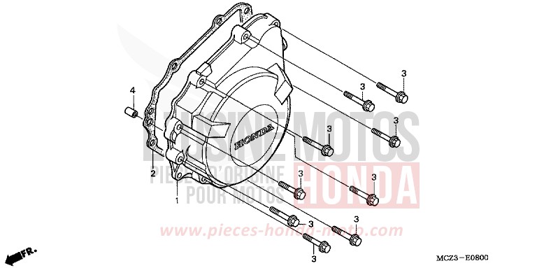 GENERATOR COVER for Hornet 900 DEGITAL SILVER METALLIC (NHA30) from 2004